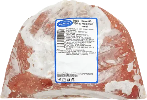 Фарш куриный "Обыкновенный" с/м пакет АО"Агрофирма Боровская"